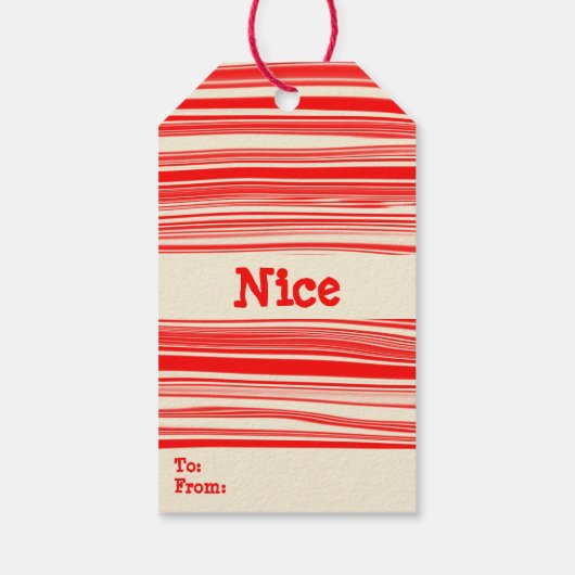 Ondeugend mooi rood crème pepermunt Snoep Cadeaulabel (Achterkant)