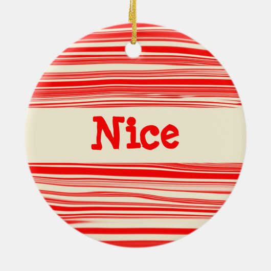 Ondeugend mooi rood pepermunt Snoep gemarmerde str Keramisch Ornament (Achterkant)