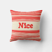 Ondeugend mooi rood pepermunt Snoep gemarmerde str Kussen (Achterkant)