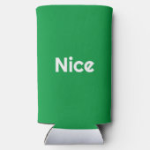 Ondeugend mooi tweezijdig seltzer blikjeskoeler (Achterkant)