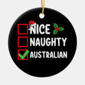 Ondeugend Nice Australische Kerstlijst Vakantie Keramisch Ornament (Voorkant)