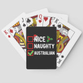 Ondeugend Nice Australische Kerstlijst Vakantie Pokerkaarten (Achterkant)