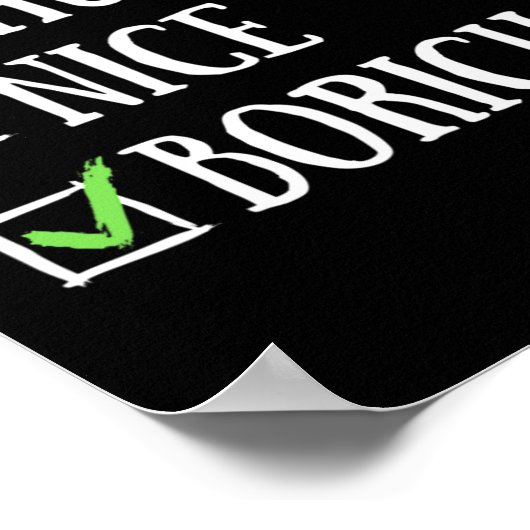 Ondeugend Nice Boricua Grappig Puerto Rico Santa H Poster (Hoek)