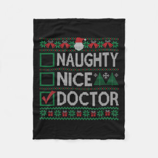 Ondeugend Nice Doctor Kerstlijst Lelijke trui Fleece Deken