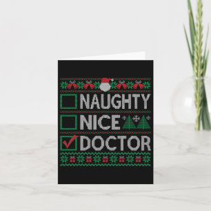 Ondeugend Nice Doctor Kerstlijst Lelijke trui Kaart