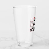 Ondeugend Nice Whiskey Santa Kerstlijst Glas (Rechts)