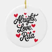 Ondeugend Nice Whiskey Santa Kerstlijst Keramisch Ornament (Achterkant)