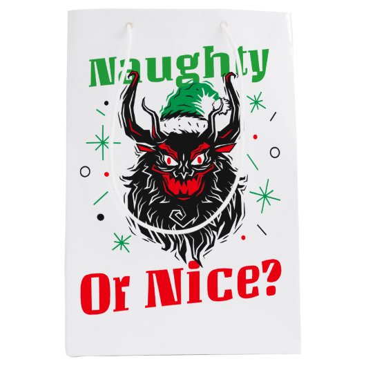 Ondeugend of aardig, Krampus Medium Cadeauzakje (Voorkant)