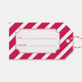 Ondeugend of Leuk Funny Christmas Gift Label Cadeaulabel (Voorkant (Horizontaal))