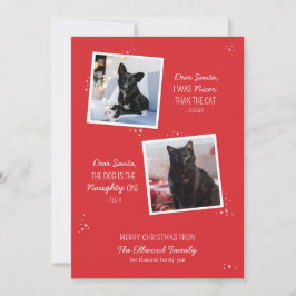 Ondeugend of Leuk Huisdier Grappige Kerst Kaart