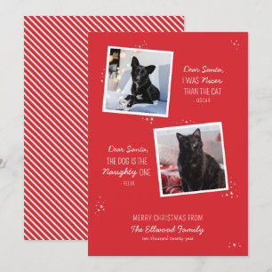 Ondeugend of Leuk Huisdier Grappige Kerst Kaart