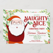 Ondeugend of leuk Kerstfeest Uitnodigen Kaart (Voorkant / Achterkant)