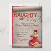 Ondeugend of Leuk Kerstfeest Uitnodiging (Voorkant)
