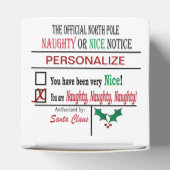 Ondeugend of Leuke Kerstman Bedankdoosjes (Bovenkant)