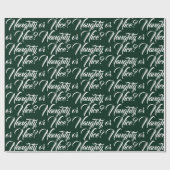 Ondeugend of Mooi donkergroen elegant script grapp Cadeaupapier (Vlak)