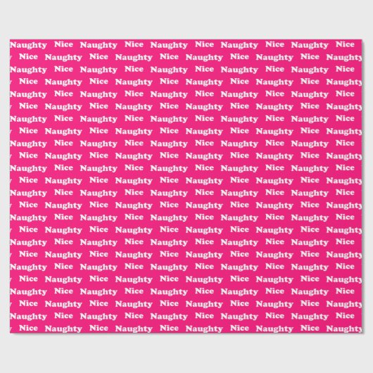 Ondeugend of mooi heet roze modern grappig schatti cadeaupapier (Vlak)