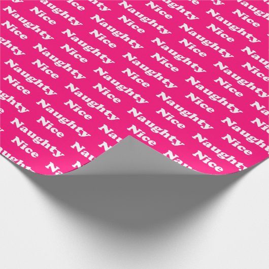 Ondeugend of mooi heet roze modern grappig schatti cadeaupapier (Hoek)