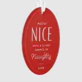 Ondeugend of mooi Kinder foto kerst ornament (voorkant)