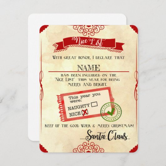 Ondeugend of mooi rapport - chelsamrl feestdagenkaart (Voorkant / Achterkant)