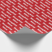 Ondeugend of mooi rood wit modern grappig schattig cadeaupapier (Hoek)