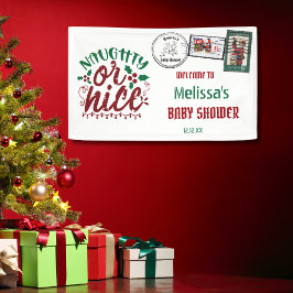 Ondeugend of mooi Santa's brief Noordpool welkom Spandoek