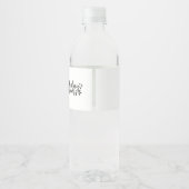 Ondeugend of mooi Santa's letter noordpool Waterfles Etiket (Achterkant)