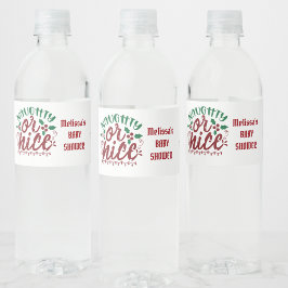 Ondeugend of mooi Santa's letter noordpool Waterfles Etiket