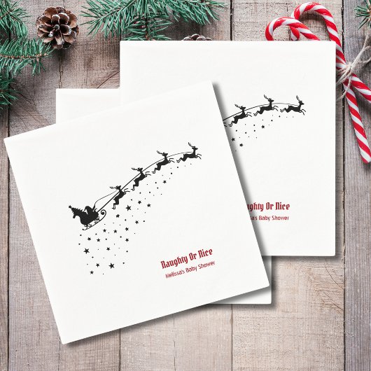 Ondeugend of mooi Santa's Sleigh Reindeer Servet