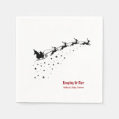 Ondeugend of mooi Santa's Sleigh Reindeer Servet (Voorkant)