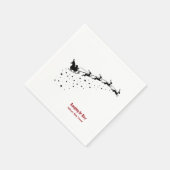 Ondeugend of mooi Santa's Sleigh Reindeer Servet (Hoek)