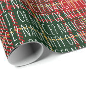 Ondeugend of mooi tekst groen geruite patroon leuk cadeaupapier (Rol Hoek)