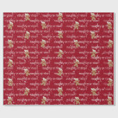 ONDEUGEND OF MOOI Tekst Met Gingerbread Man Cadeaupapier (Vlak)