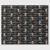 ONDEUGEND OF MOOI Tekst Met Gingerbread Man Cadeaupapier (Vlak)