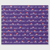 ONDEUGEND of MOOI Tekst met Santa Hats Cadeaupapier (Vlak)