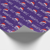 ONDEUGEND of MOOI Tekst met Santa Hats Cadeaupapier (Hoek)