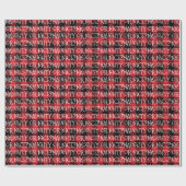 Ondeugend of mooi wit rood zwart buffel plaid scha cadeaupapier (Vlak)