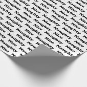 Ondeugend of mooi wit zwart modern grappig schatti cadeaupapier (Hoek)