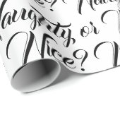 Ondeugend of Mooi wit zwart modern script grappig Cadeaupapier (Rol Hoek)