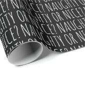 Ondeugend of mooi zwart wit handgeschreven typogra cadeaupapier (Rol Hoek)