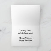 Ondeugend of Nice 5" x 7" Gevouwen Feestdagen Kaart (Binnen)