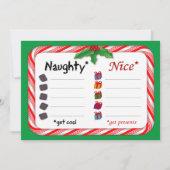 Ondeugend of Nice Lijst 5" x 7" Flat Holiday Kaart (Voorkant)