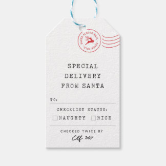 Ondeugend of Nice - Officiële Noordpool Mail - Cadeaulabel