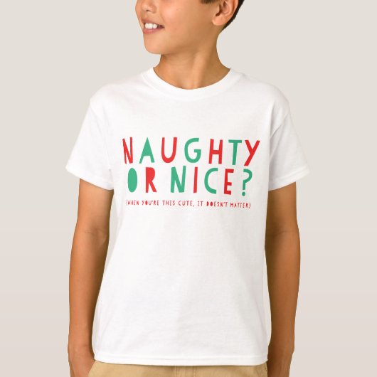 Ondeugend of Nice | Vakantie T-shirt (Voorkant)