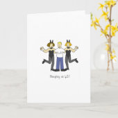 Ondeugend op 40! Verjaardag Groeten Cartoon. Kaart (Gele Bloem)