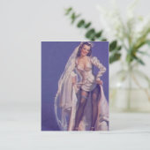 Ondeugend Pin Up Bride Briefkaart (Staand voorkant)