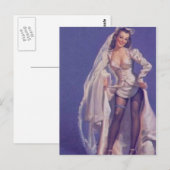  Ondeugend Pin Up Bride Briefkaart (Voorkant / Achterkant)
