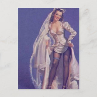  Ondeugend Pin Up Bride Briefkaart