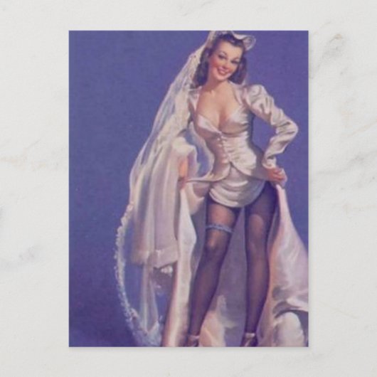  Ondeugend Pin Up Bride Briefkaart (Voorkant)