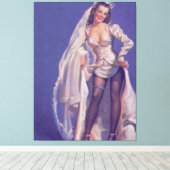  Ondeugend Pin Up Bride Canvas Afdruk (Insitu (Houten vloer))