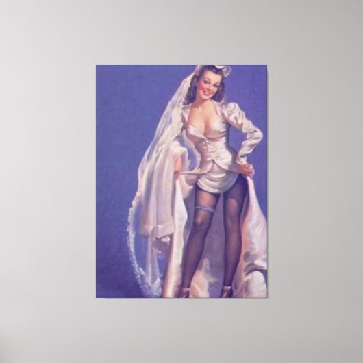  Ondeugend Pin Up Bride Canvas Afdruk (Voorkant)